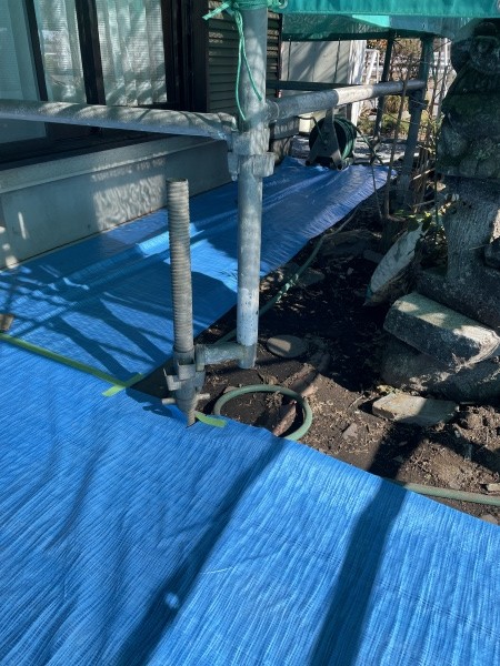 土間養生が終了しました