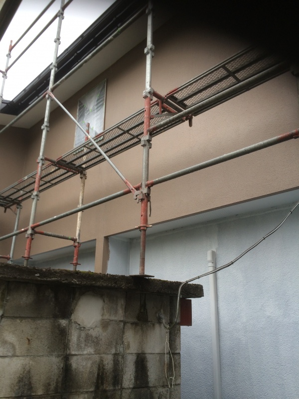 ２階部分中塗り完了です