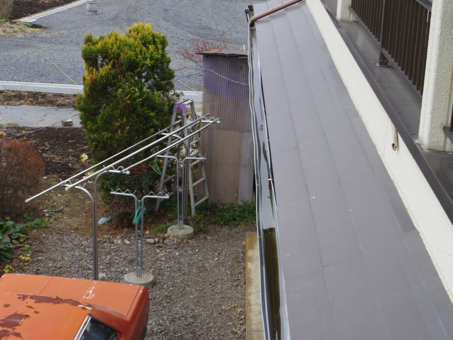 鹿沼市S様、南面１階部分軒樋