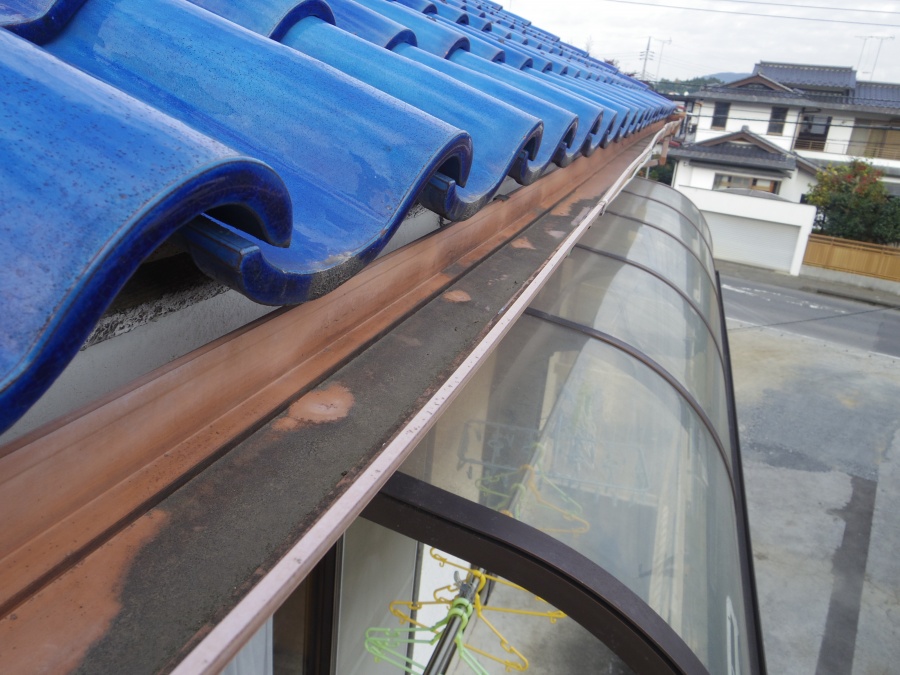 鹿沼市アパート雪害での雨樋の曲がり