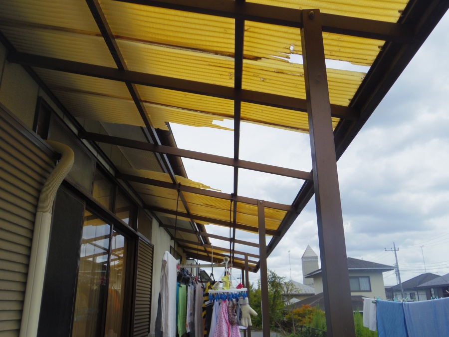 鹿沼市N様、波板破損