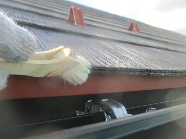 軒先のプライマー刷毛塗装をしました