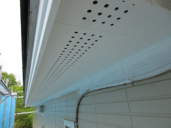 軒天を塗装しました