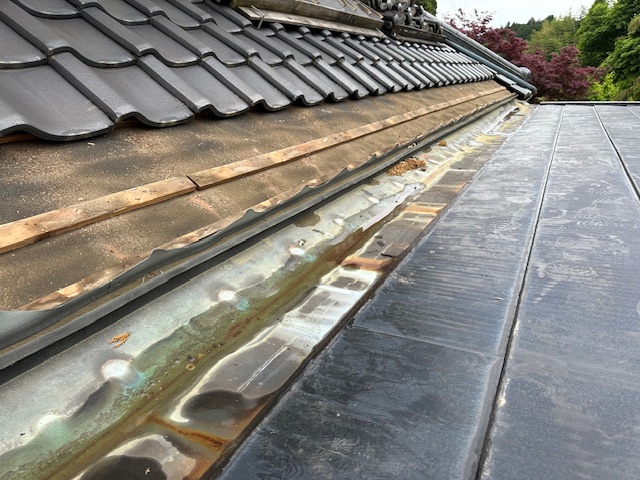 瓦の取り外し終了です