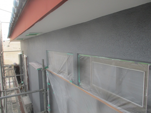 ２階の上塗りが終了しました