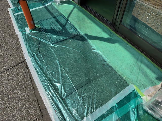 土間養生が終了しました