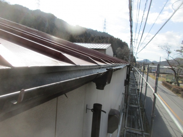 雨樋の破損箇所です