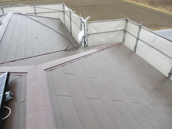 施工前の２階棟板金の状態です