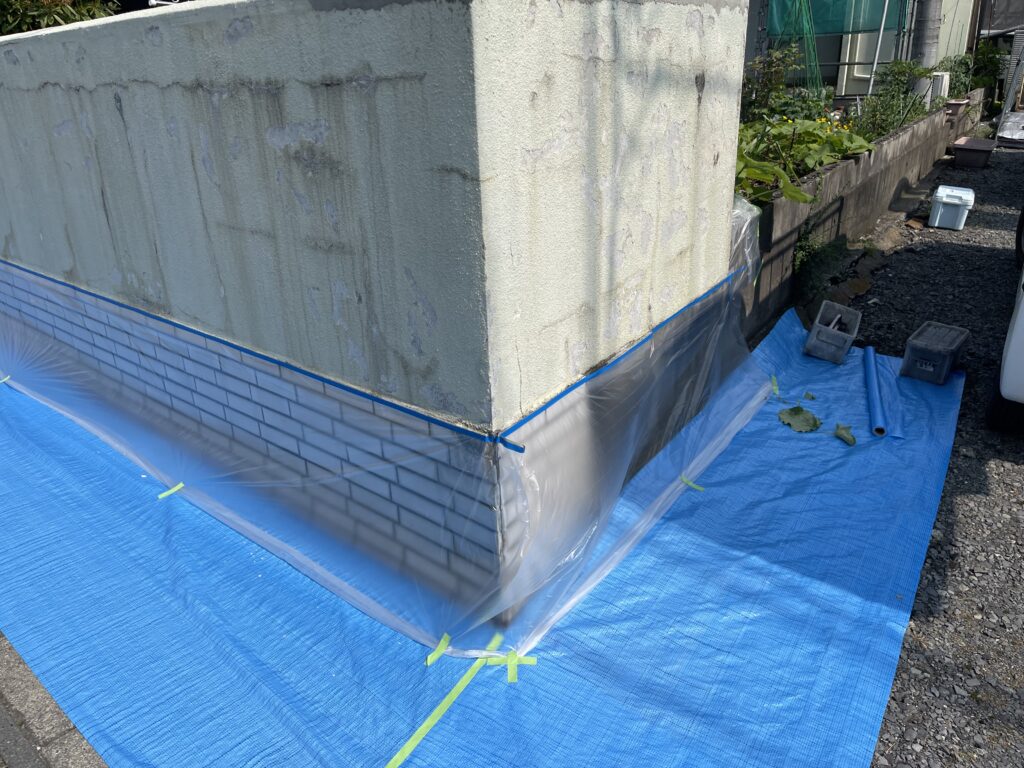 塗装用養生をしました