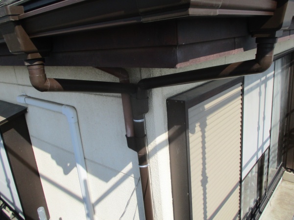 ｐ管に３本の呼び樋を集めました