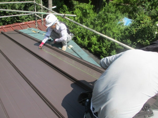 ルーフの加工用の墨を打ちました