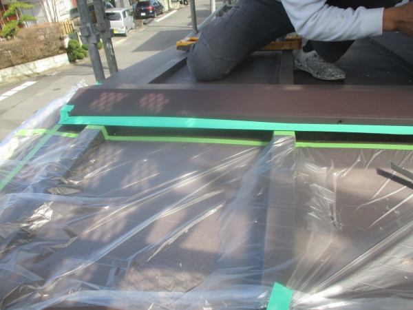 発泡ウレタン用の養生をしました