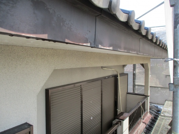 雨樋の取り外しが終了しました