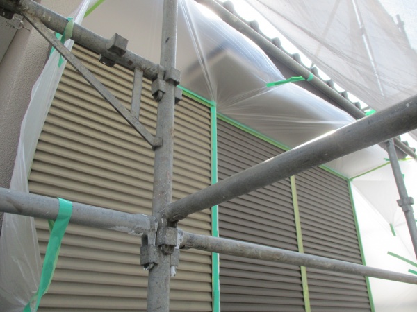 戸袋、雨戸の養生が終了しました