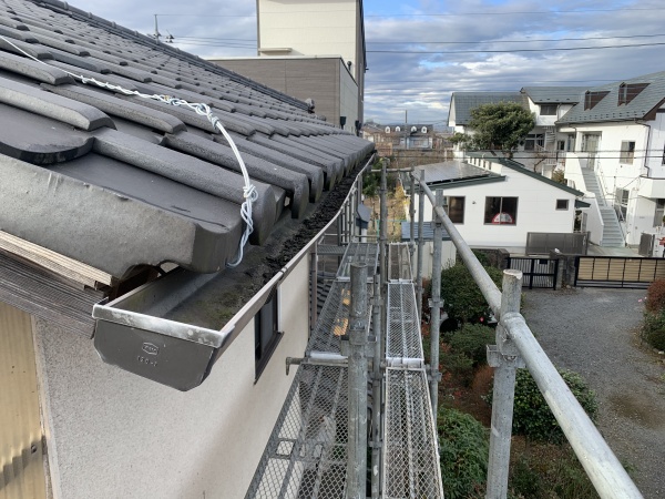 雨樋の破損個所です