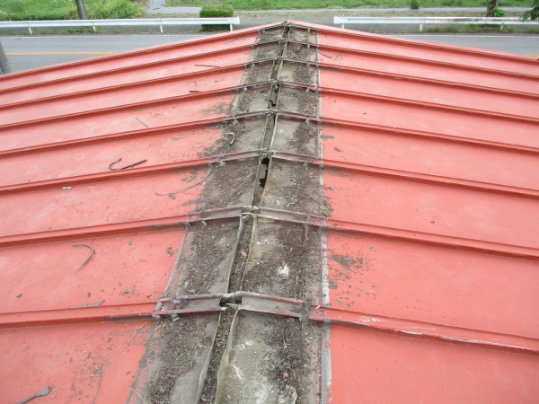 棟板金を撤去しました