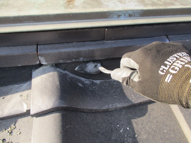 表面を押しつけました