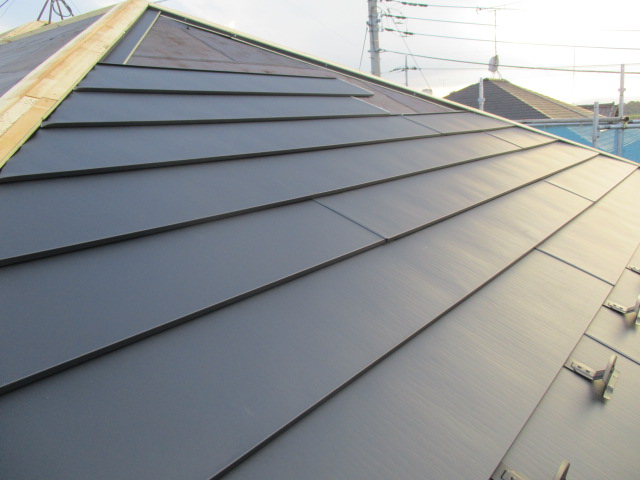 北面の施工状況です