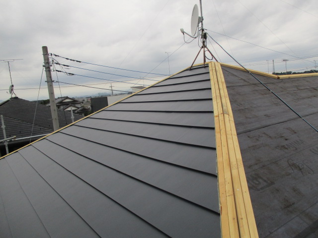 南面の施工が終了しました