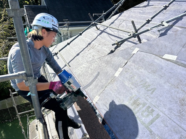 スターターの固定中です