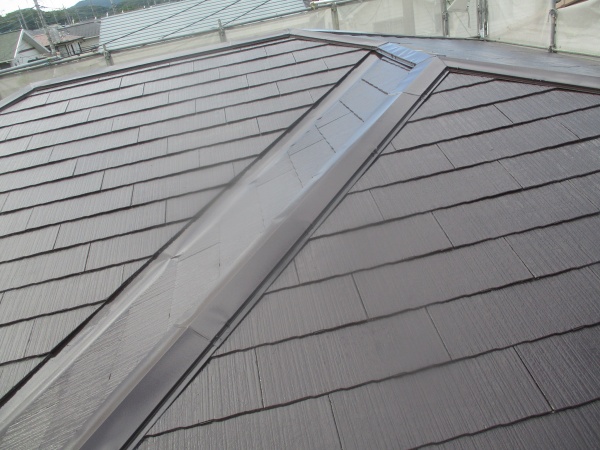 ２階屋根の完工です