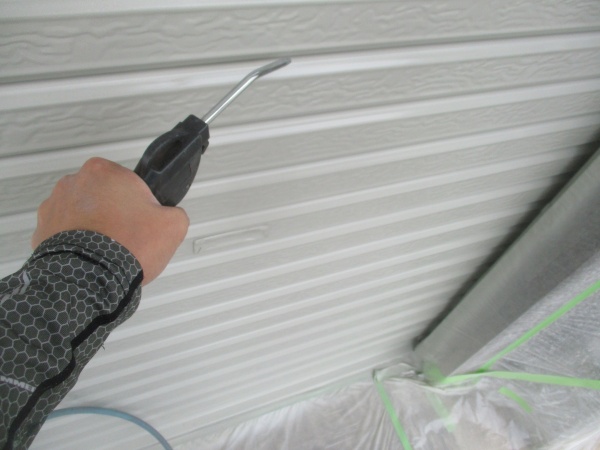 補修ごみの清掃中です