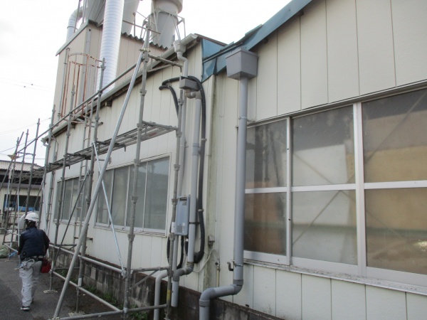 施工後の雨樋の状態です