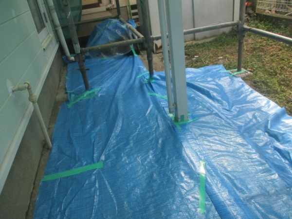 土間養生が終了しました