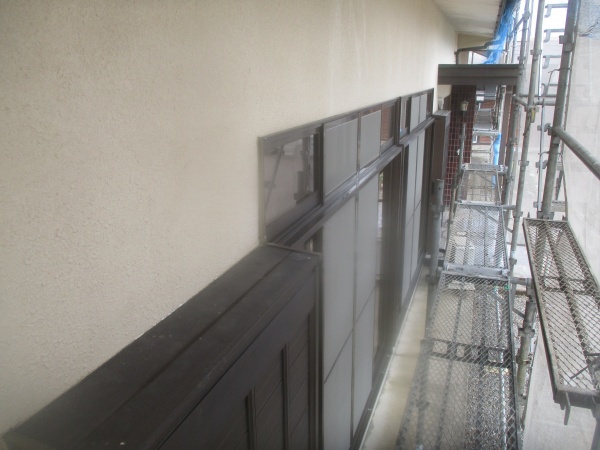 １階外壁の洗浄終了です