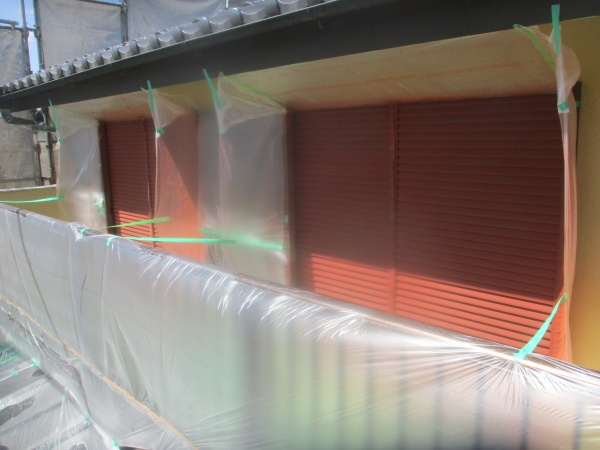 錆止めの吹付終了です