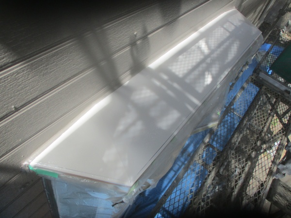 出窓天板の上塗り終了です