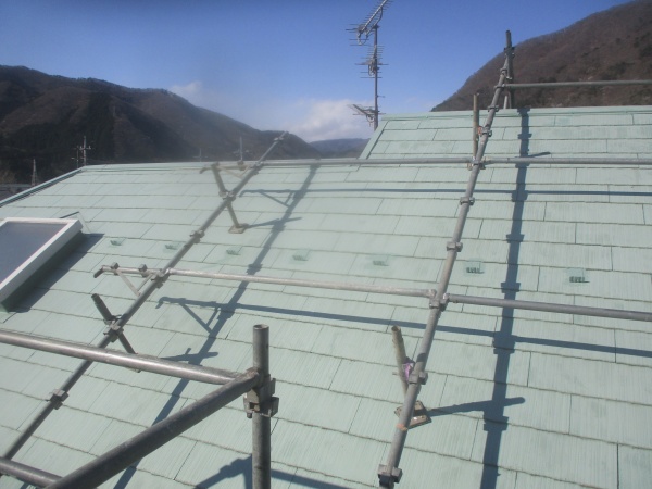 雪止めの取り付け終了です