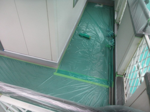 土間養生をしました