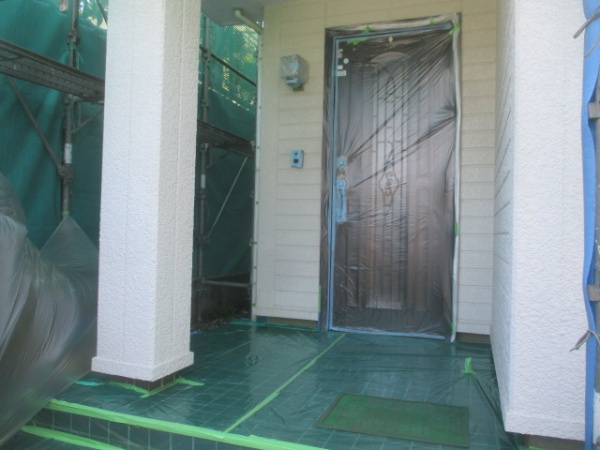 土間養生をしました