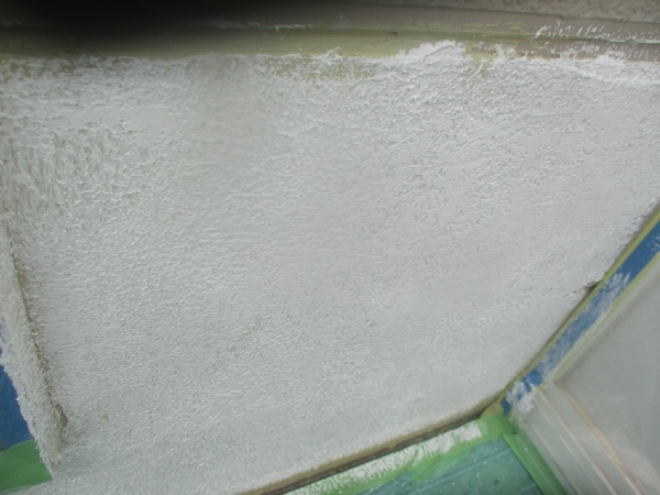 外壁補修面の模様付け終了です