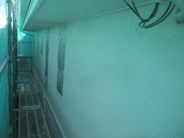 ２階部分の上塗り終了です