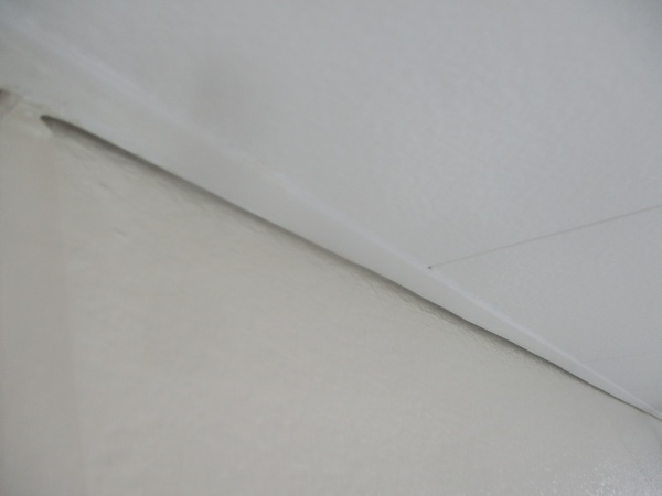 軒天取り合い上塗り終了です