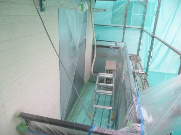 ２階の養生が終了しました