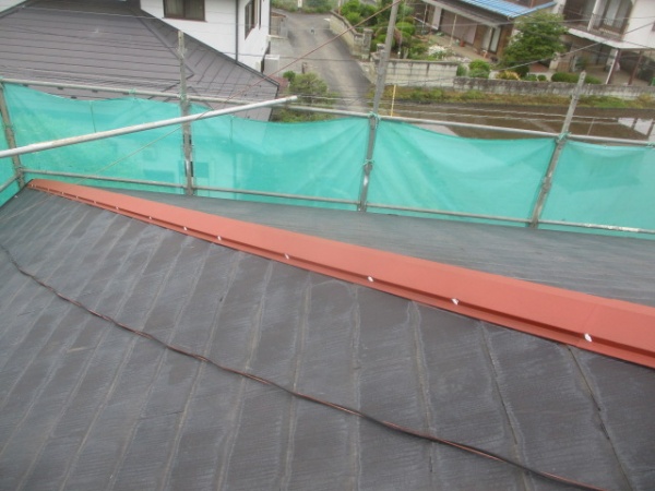 固定釘のシーリング作業が終了しました