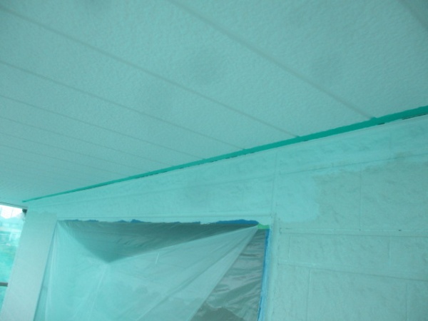 軒天の養生をしました
