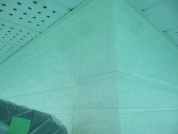 ２階の外壁中塗りが終了しました