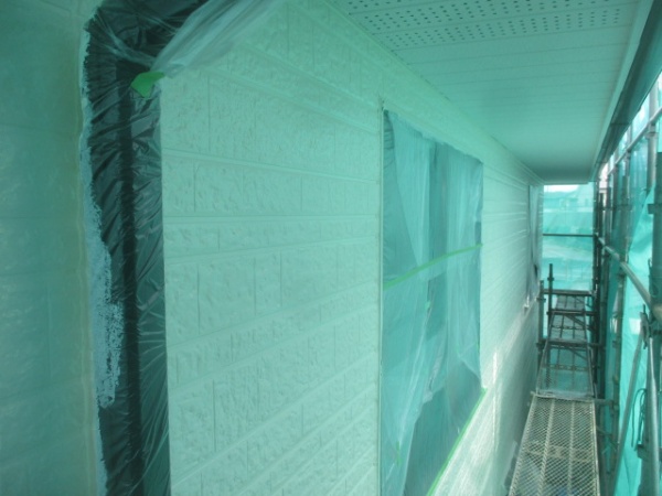 外壁の上塗り終了です