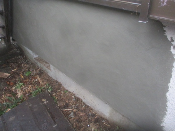 モルタルの打設終了です