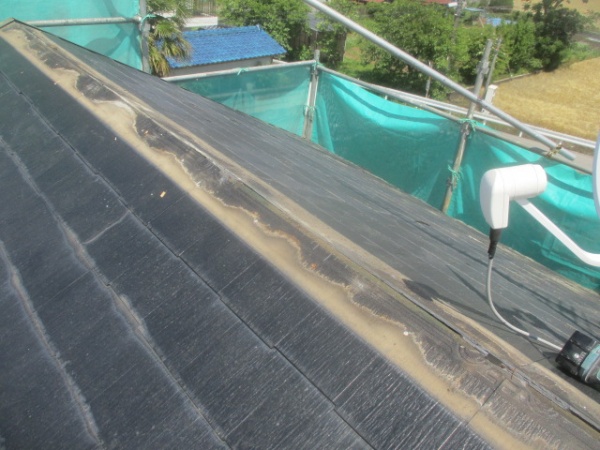 棟板金の撤去終了です