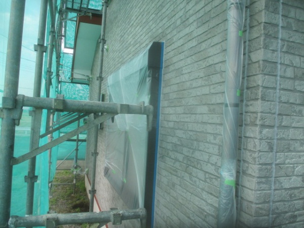 １階部分の養生が終了しました