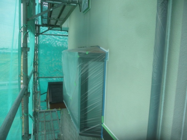 ２階部分の養生が終了しました