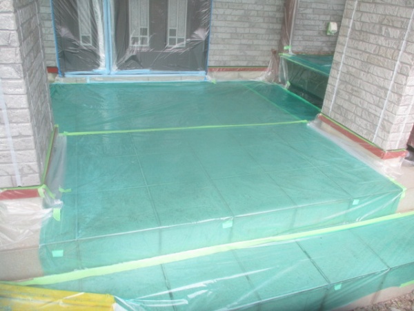 土間養生が終了しました