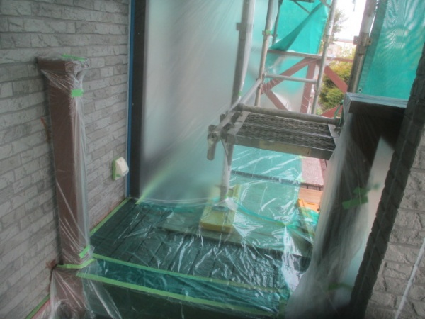 土間養生が終了しました