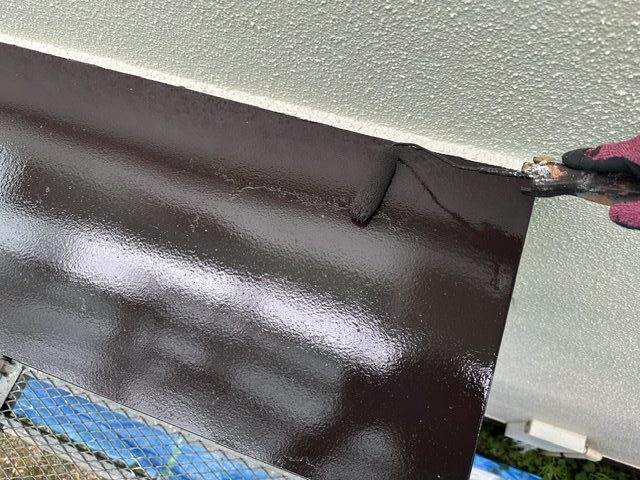 霧よけ上塗り中