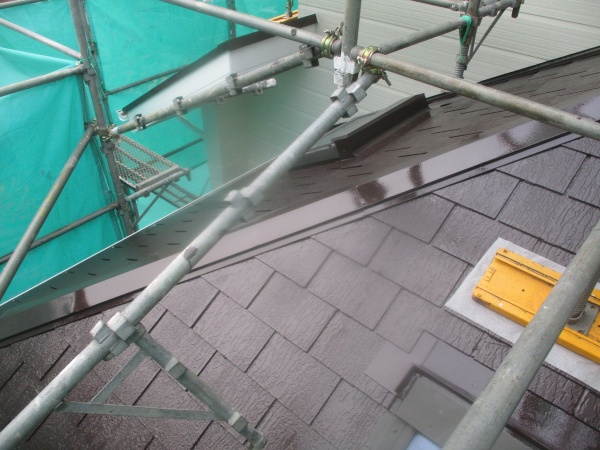 下屋根塗装の完工です